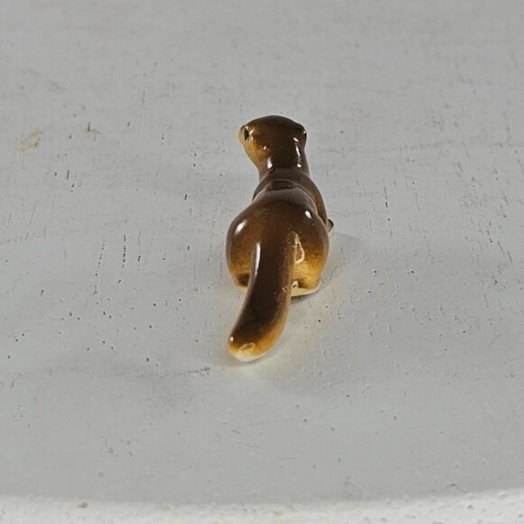 Bug House Bone China River Otter Ferret Weasel Miniature Figurine Tiny - Picture 9 of 10